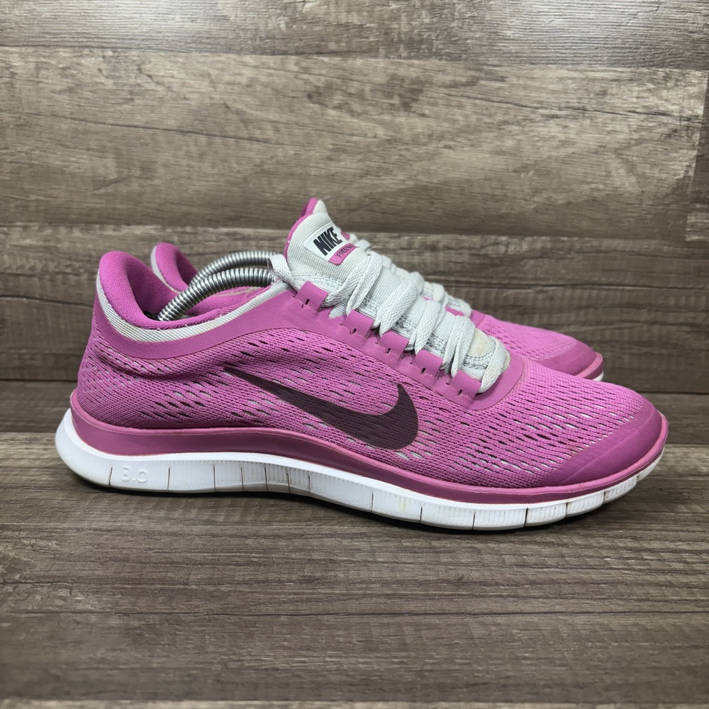 Nike Free 3.0 Pink Womens US Size 9.5 EUR 41 580392-601 Running Shoes
